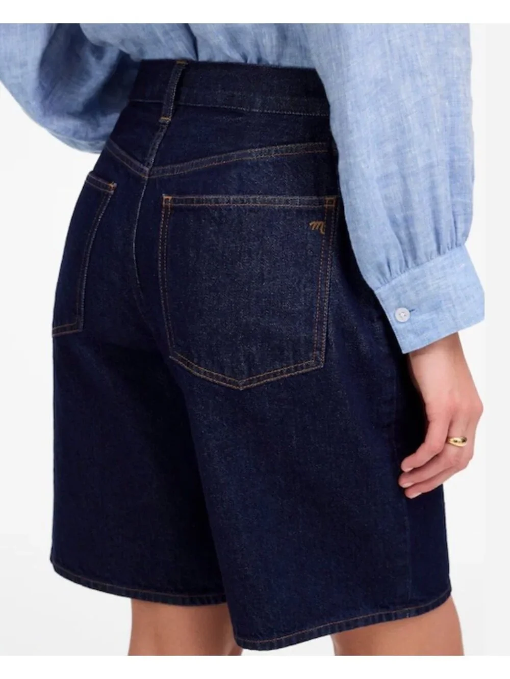 NWT Madewell The 1997 Denim Bermuda Short in Bronxville Wash Rigid - Size: 27